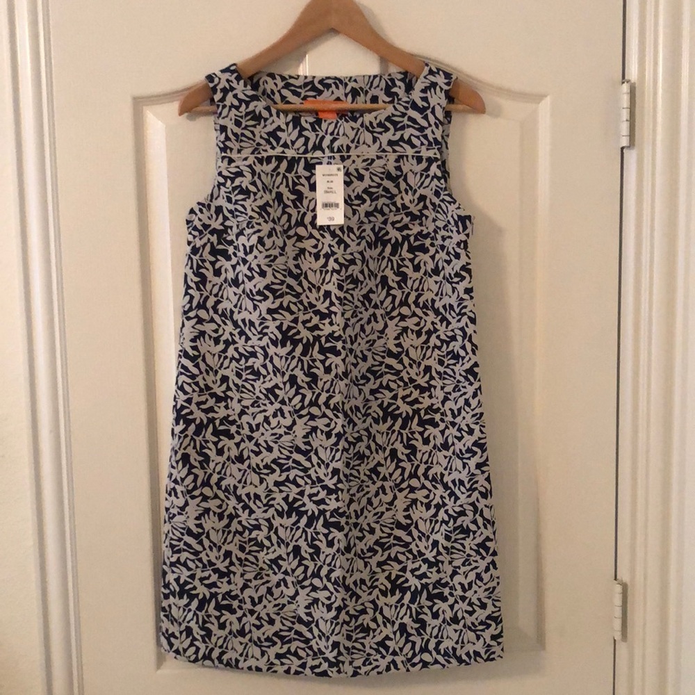 Blue and white dress
